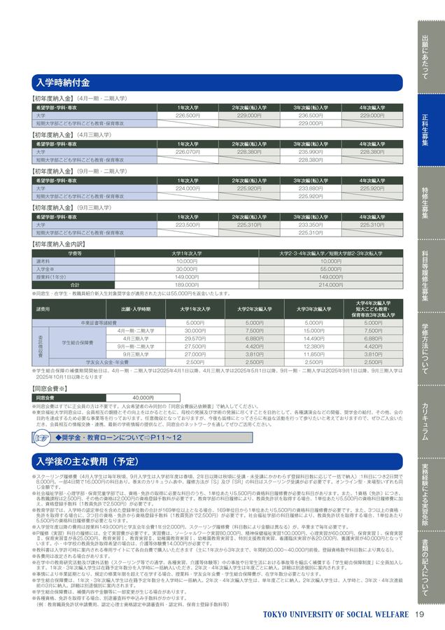2025通信教育課程募集要項
