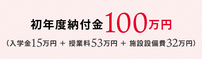 初年度納付金100万円